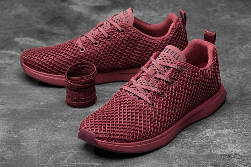 Burgundy Nobull Maroon Mesh Runner Women's Running Shoes | CA Z1720U